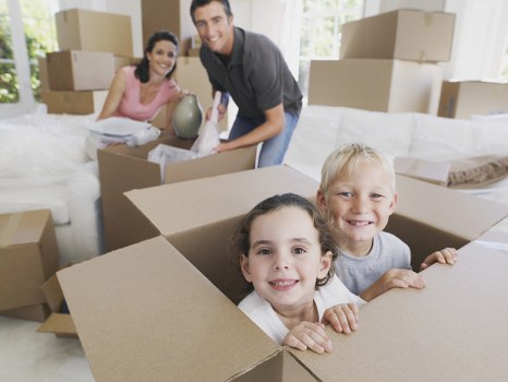 Professional packing materials and labelled moving boxes for a Lambeth home move