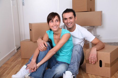 Risk assessment being carried out before a removals job