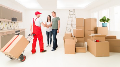 Household items arranged for delivery during a Lambeth move